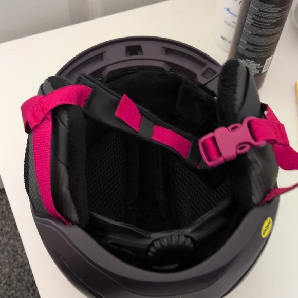 Giro Matte Charcoal Helmet with Pink Accents - Picture 3 of 7